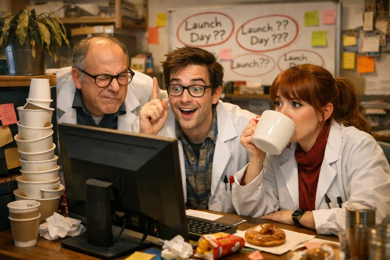 Our team hard at work